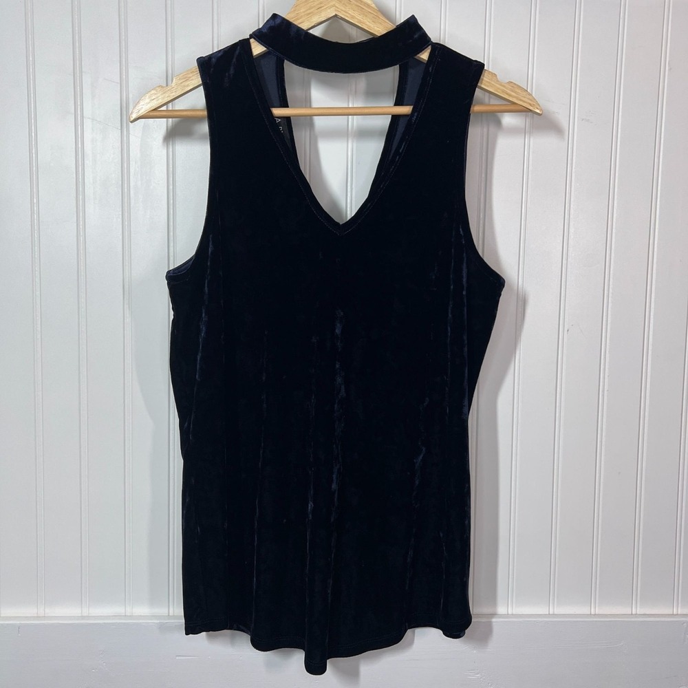 A. Byer Blue Tank Choker Whimsigoth Crushed Velvet Y2K Babydoll Fairy Witchy M
